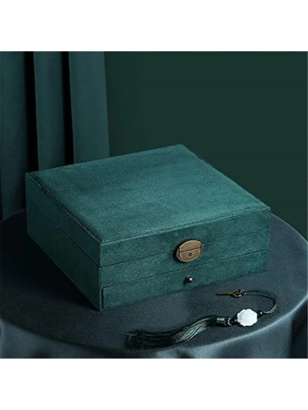 Travel Jewelry Box Organizer Lockable Jewelry Case Ring Necklace Storage